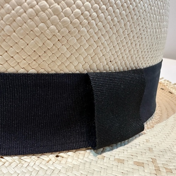 J. Crew Genuine Panama Hat M-L‎ with Ornate Style & Grosgrain Ribbon - Picture 14 of 15